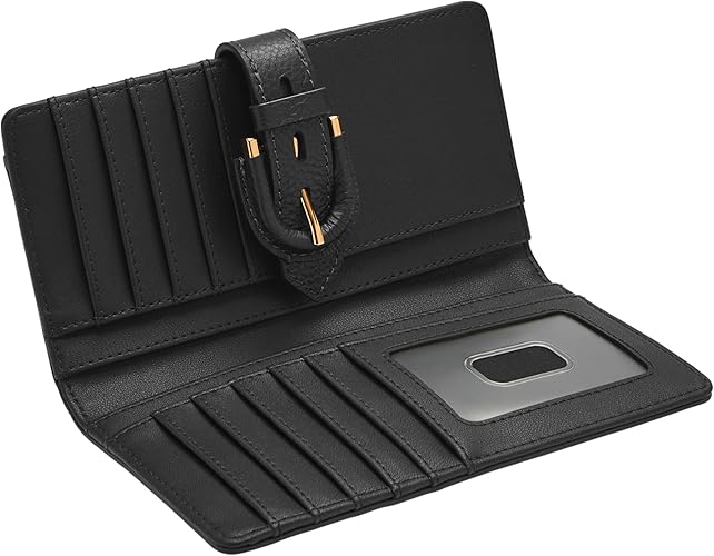 Timeless Luxury: Ladies' Leather Wallet with golden buckle Collection Leathers Crafted
