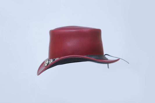 Skull Style Leather Hat Leathers Crafted
