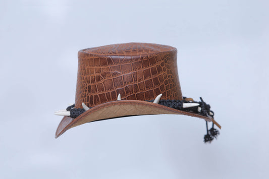 Snake Skin Vector Style Leather Hat Leather House