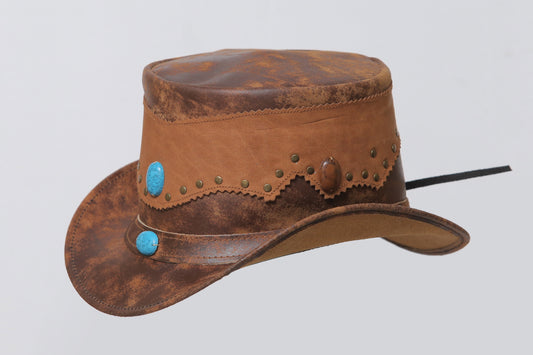 Leather Hat/Urban Adventurer Leather Fedora Leathers Crafted