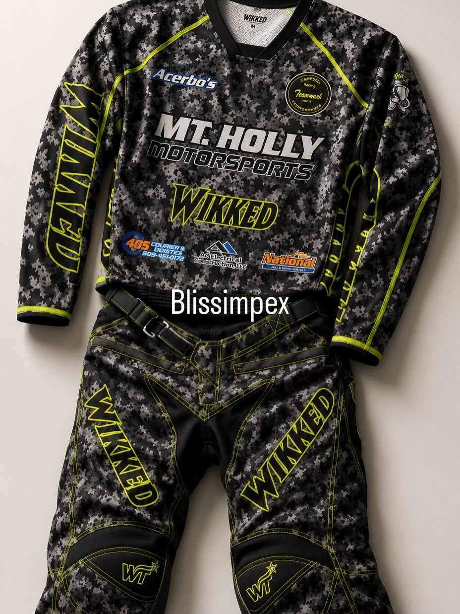 Blissimpex Digital Camo Motocross Gear Set | Premium MX Jersey & Pants | Off-Road Dirt Bike Racing Apparel