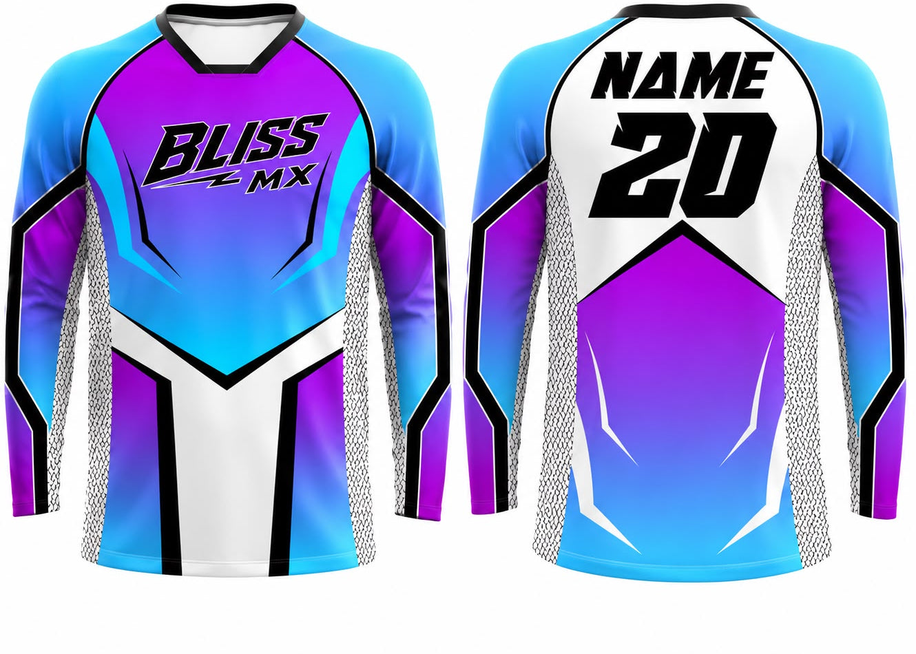 Custom MX Jersey | Bliss MX Purple Blue Racing Jersey