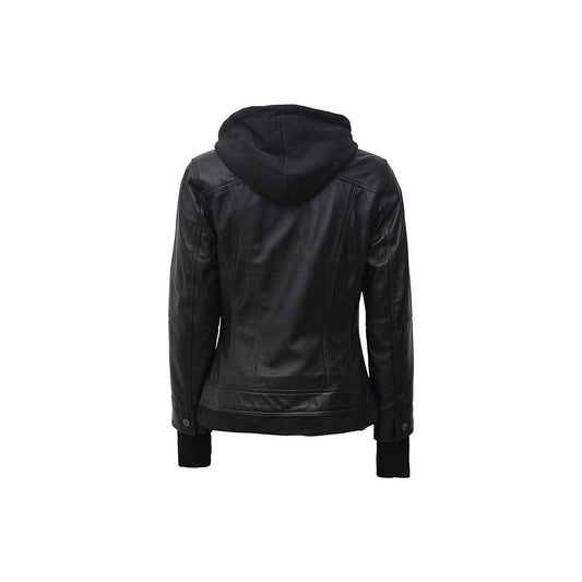 Women Black Polo Leather Shirt Leathers Crafted