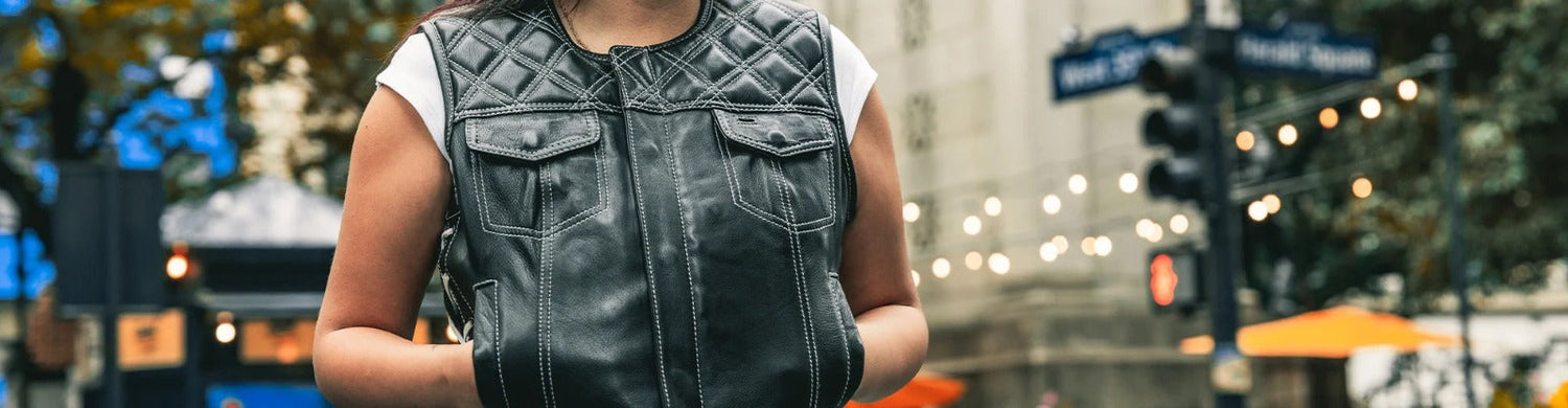 Women Leather Vest