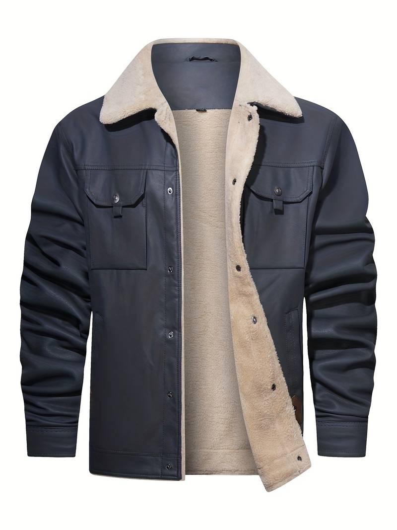 "Men's Leather Real Fur jacket Leathers Crafted