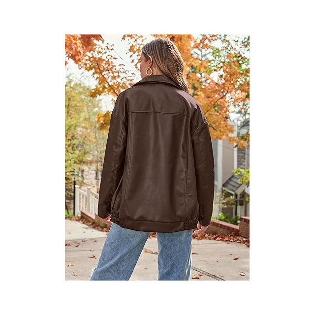 Belted Rider Brown Jacket for Women Leathers Crafted