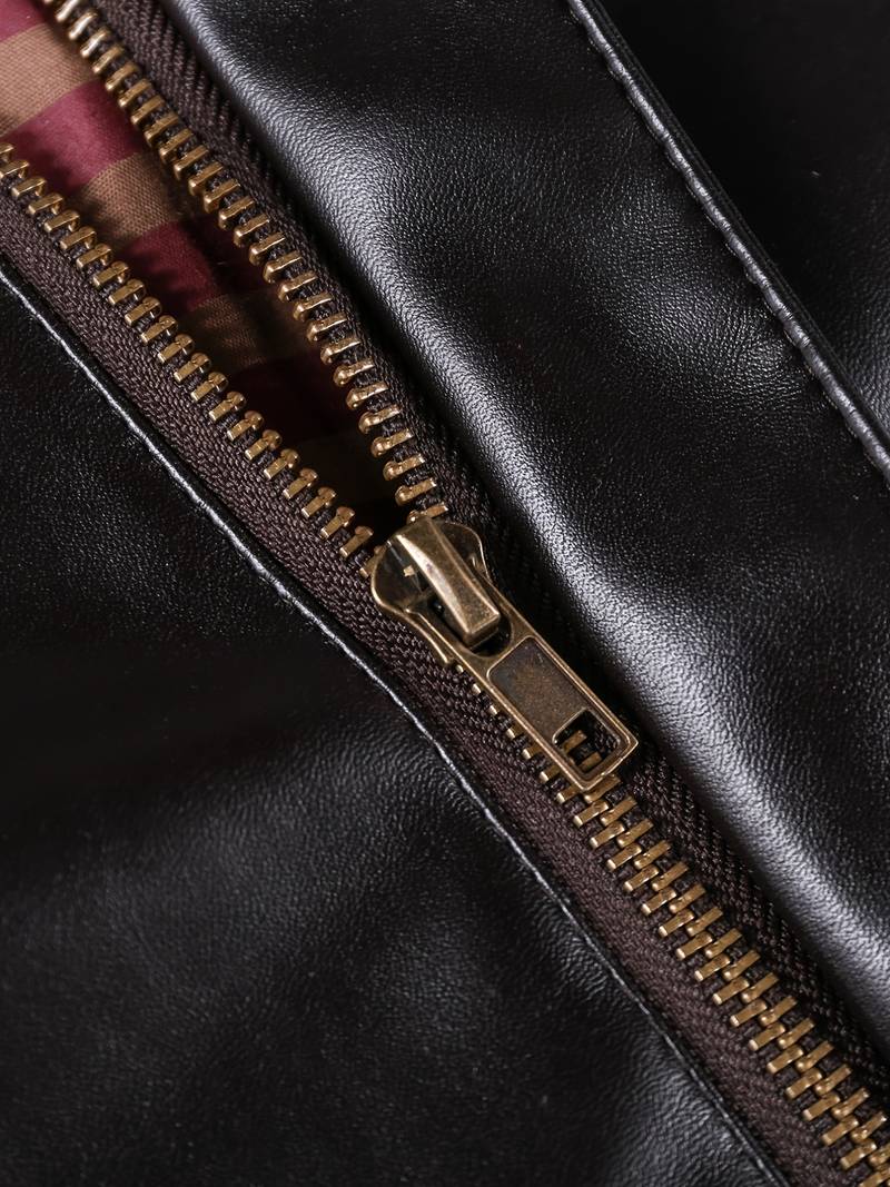 Men's Leather Sherpa-Lined Jacket / Fashion Jacket Leathers Crafted