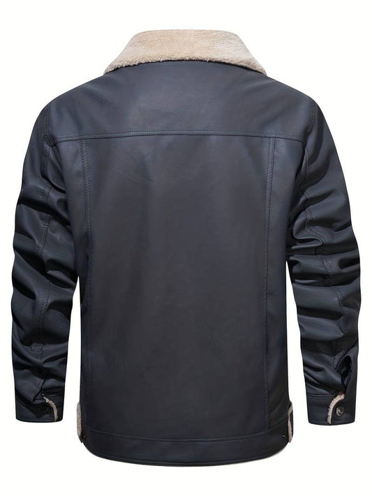 "Men's Leather Real Fur jacket Leathers Crafted
