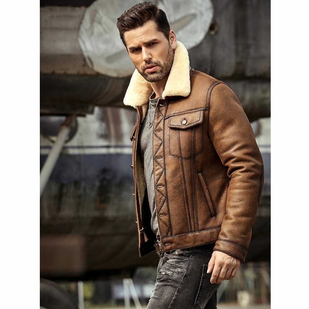 "Fox Fur Jacket for MEN" Leathers Crafted
