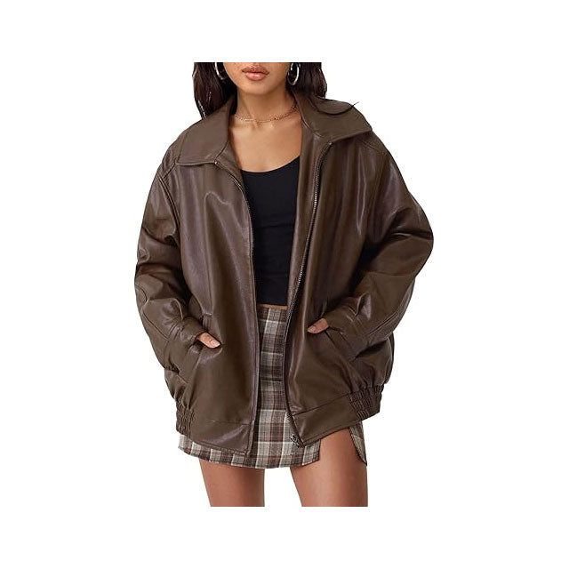 Belted Rider Brown Jacket for Women Leathers Crafted