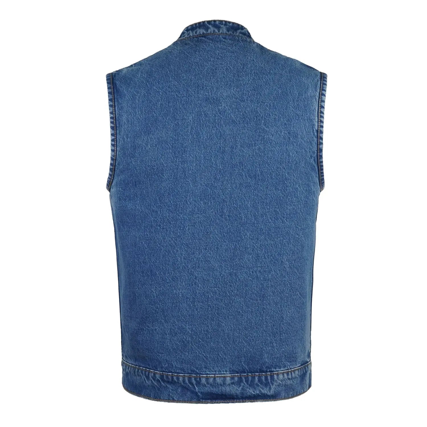 "Denim Dynamite: Stylish Blue Vest for All Occasions" Leathers Crafted
