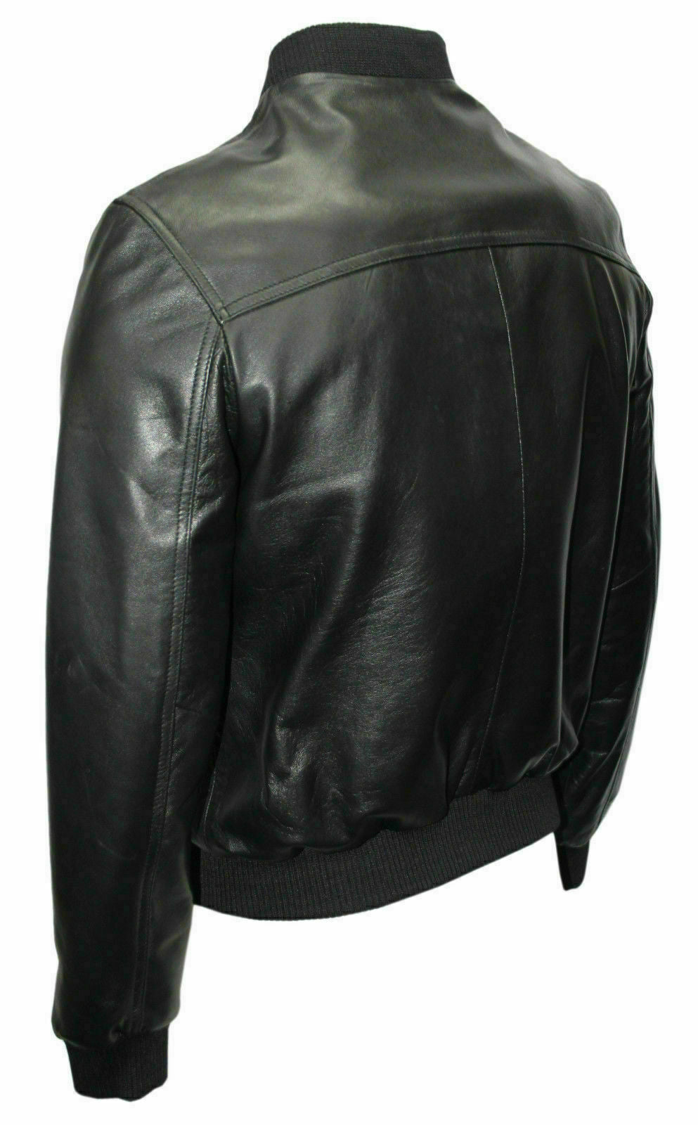Black Bomber Jacket For Men Leathers Crafted