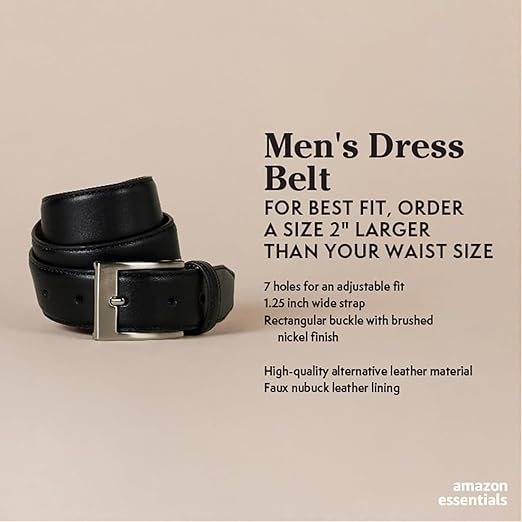 'Leather Belt Black simple and elegant' Leathers Crafted
