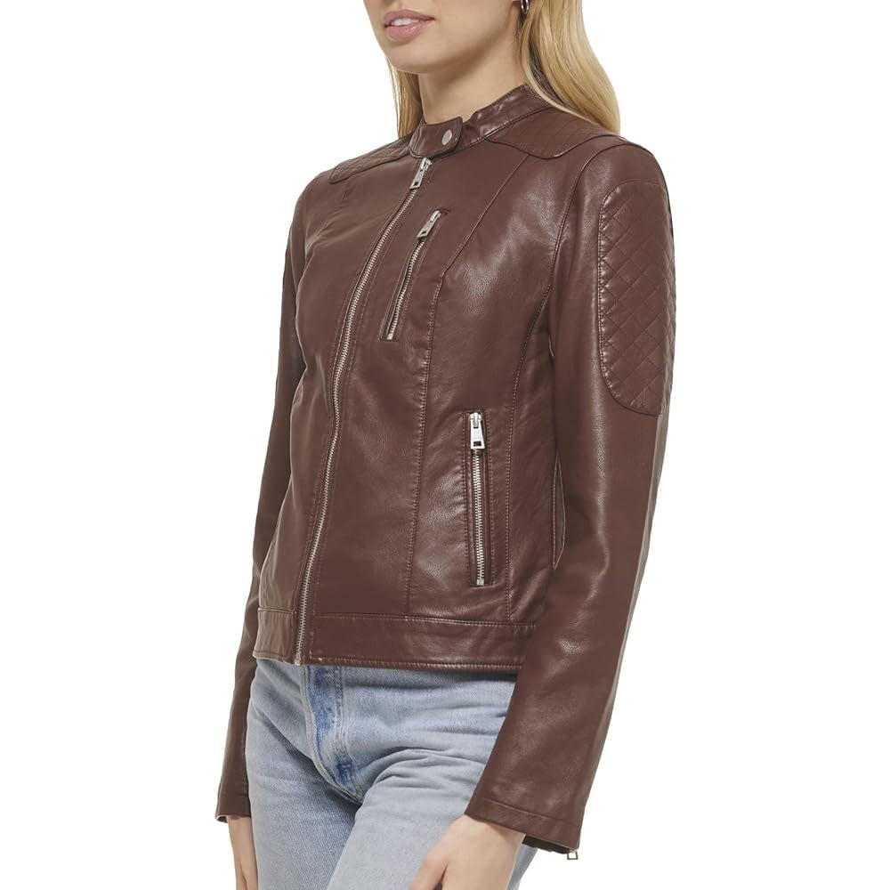 Belted Rider Brown Jacket for Women Leathers Crafted