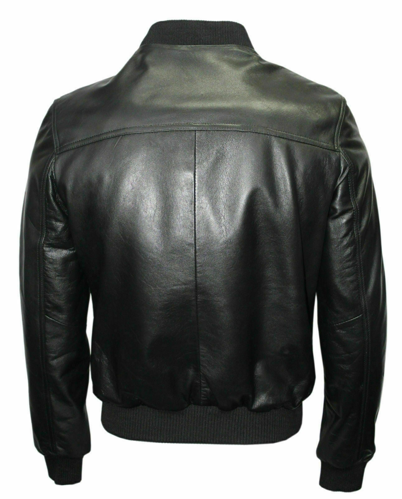 Black Bomber Jacket For Men Leathers Crafted