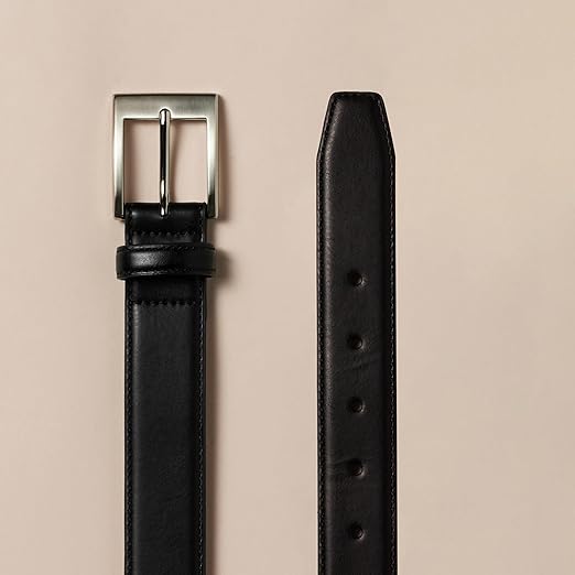 'Leather Belt Black simple and elegant' Leathers Crafted