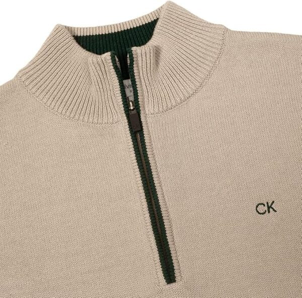 Calvin Klein Men’s 2025 Knit Cotton 1/2 Zip Golf Sweater – Stylish & Comfortable CK Top Bliss Impex