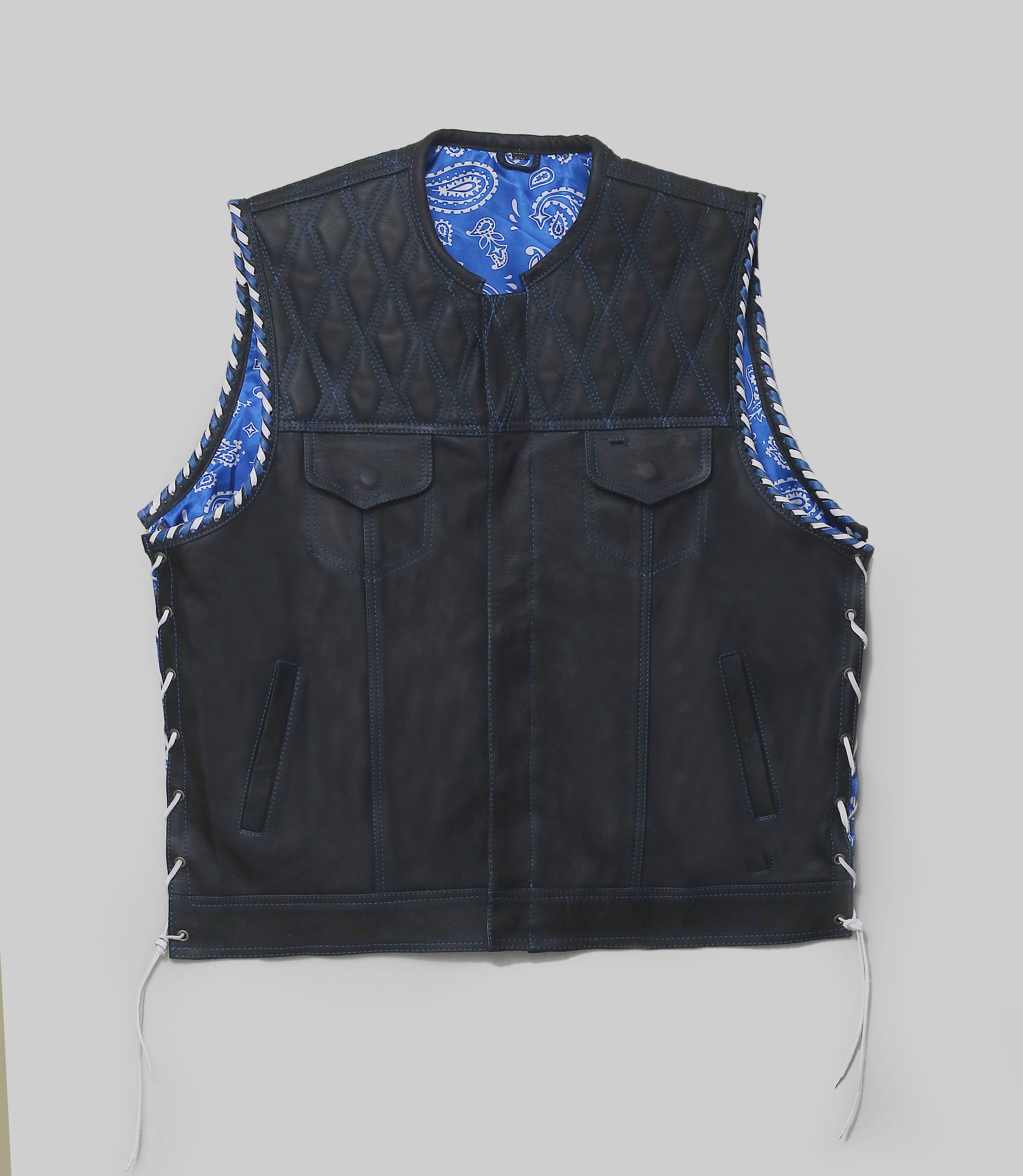 "Soft leather Motorbike vest" Leathers Crafted
