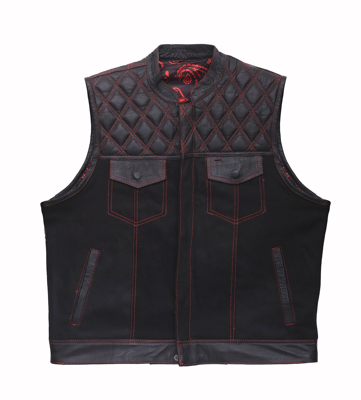 Motorcycle Leather/Vest Biker Vest Leathers Crafted