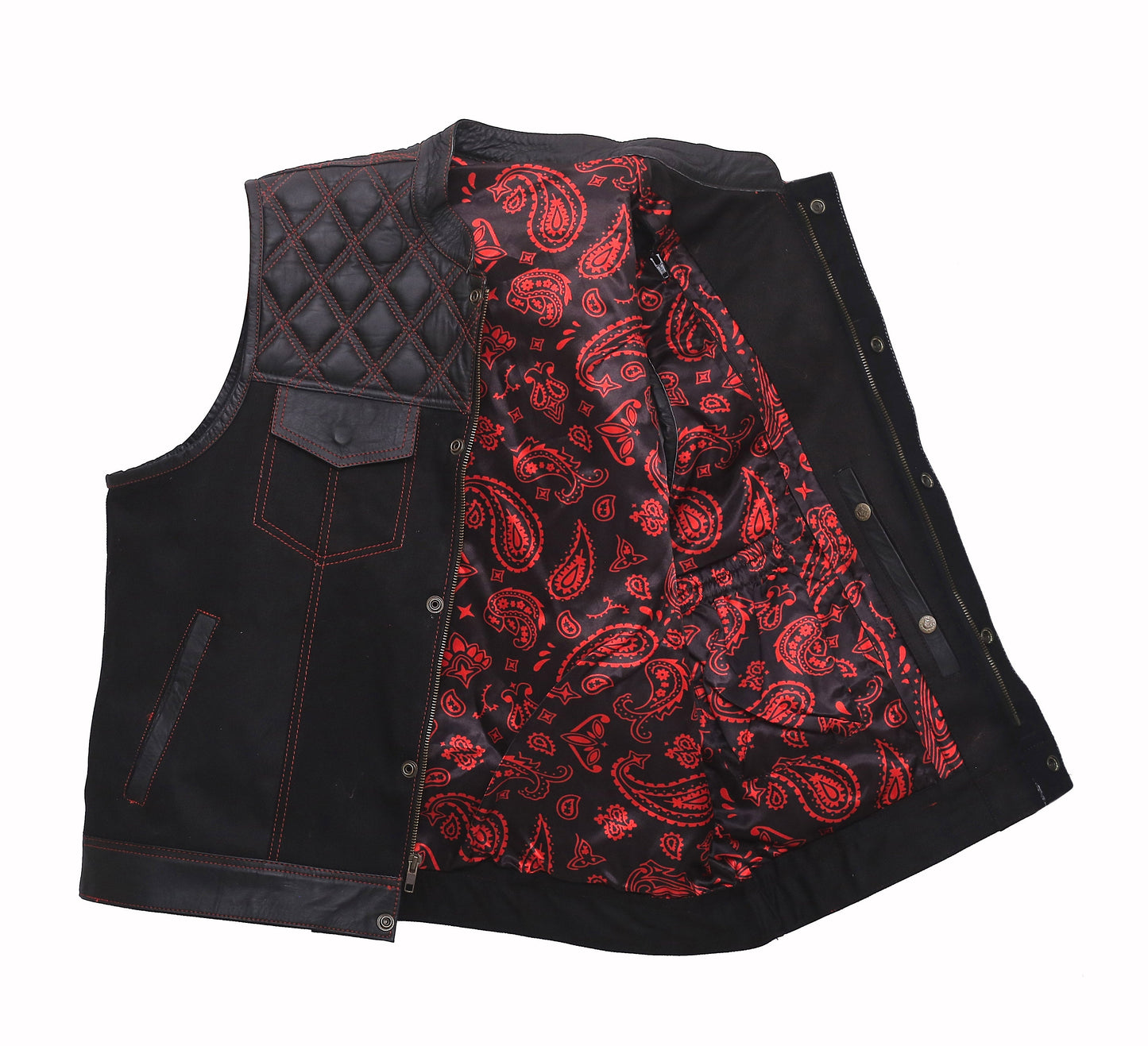 Motorcycle Leather/Vest Biker Vest Leathers Crafted