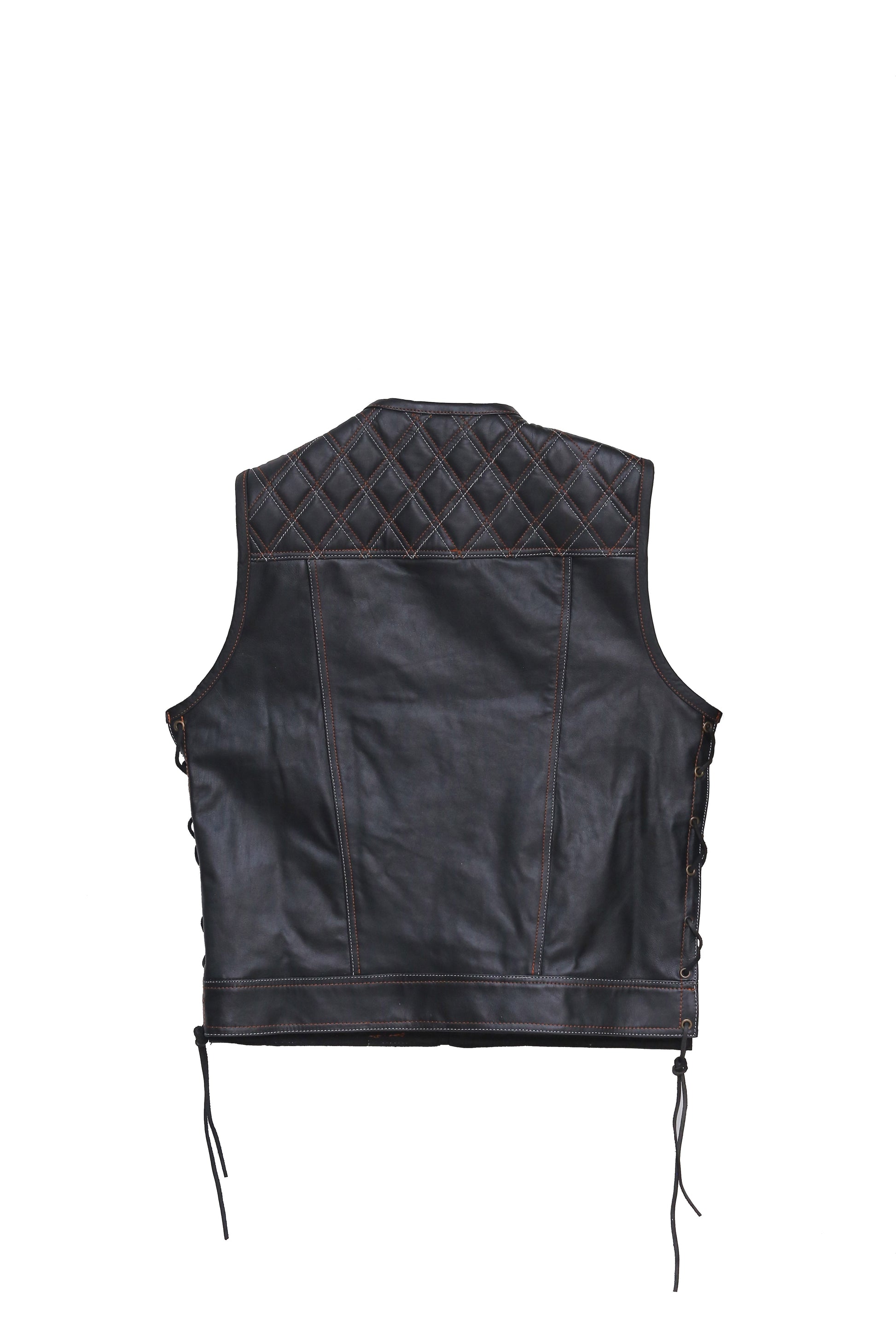 Faux Leather Vest Leather Waistcoat Leathers Crafted