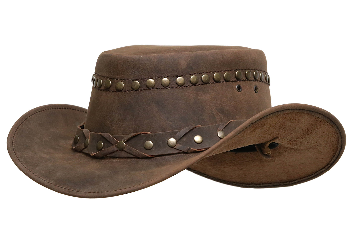 Cowpoke Classic Design Leather Hat Leathers Crafted