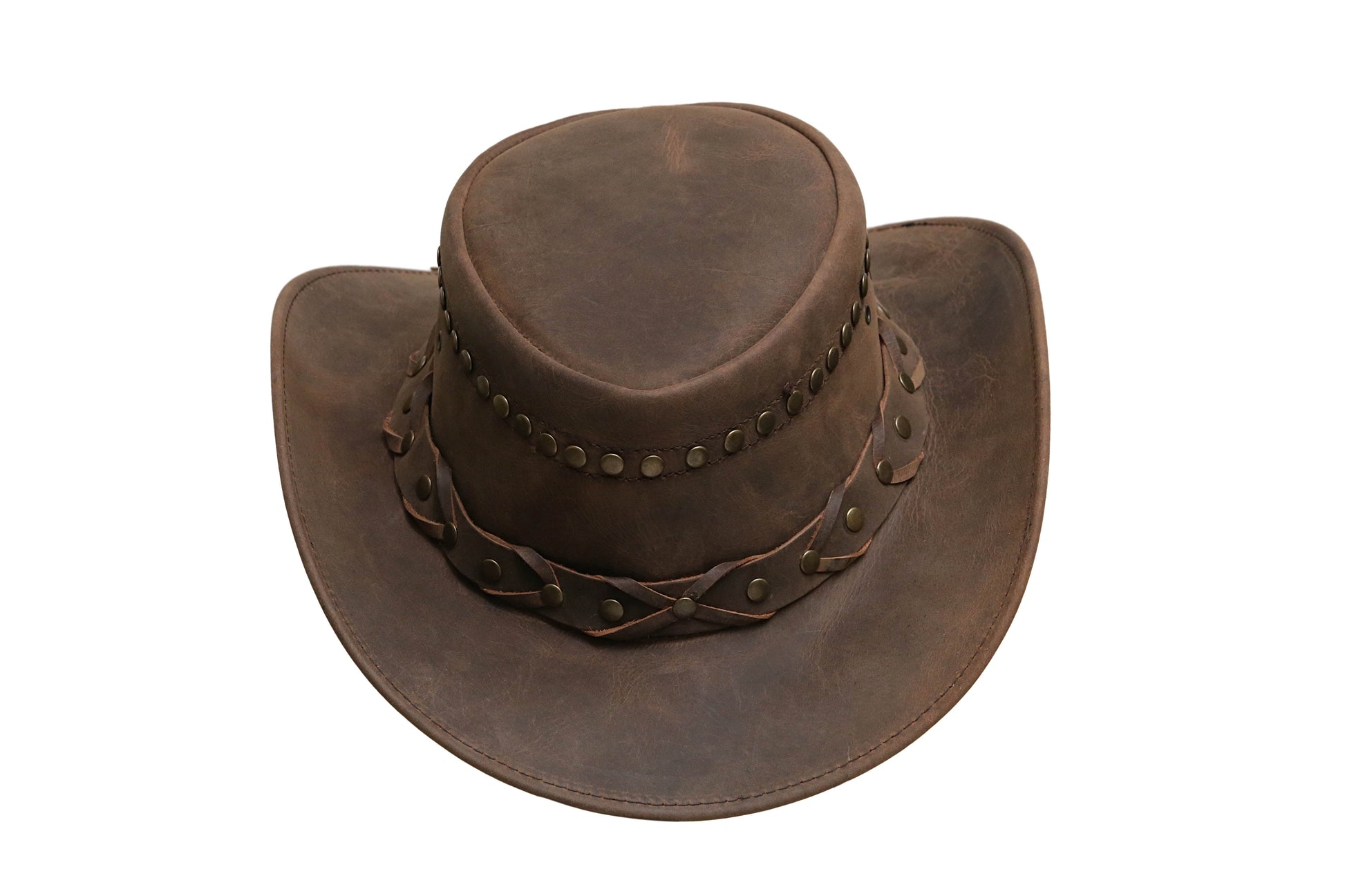 Cowpoke Classic Design Leather Hat Leathers Crafted