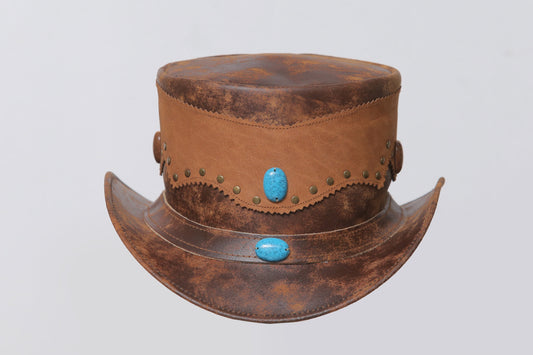 Leather Hat/Urban Adventurer Leather Fedora Leathers Crafted