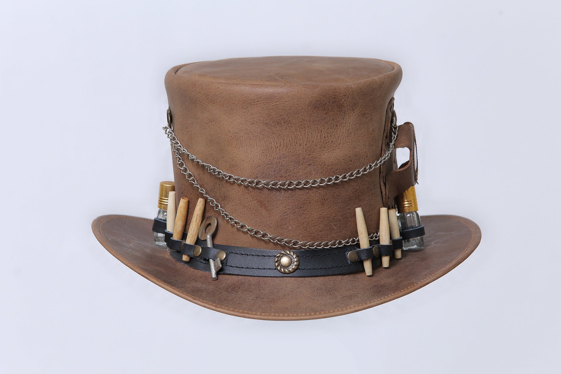 Rustic Cowhide Cowboy Hat Leathers Crafted