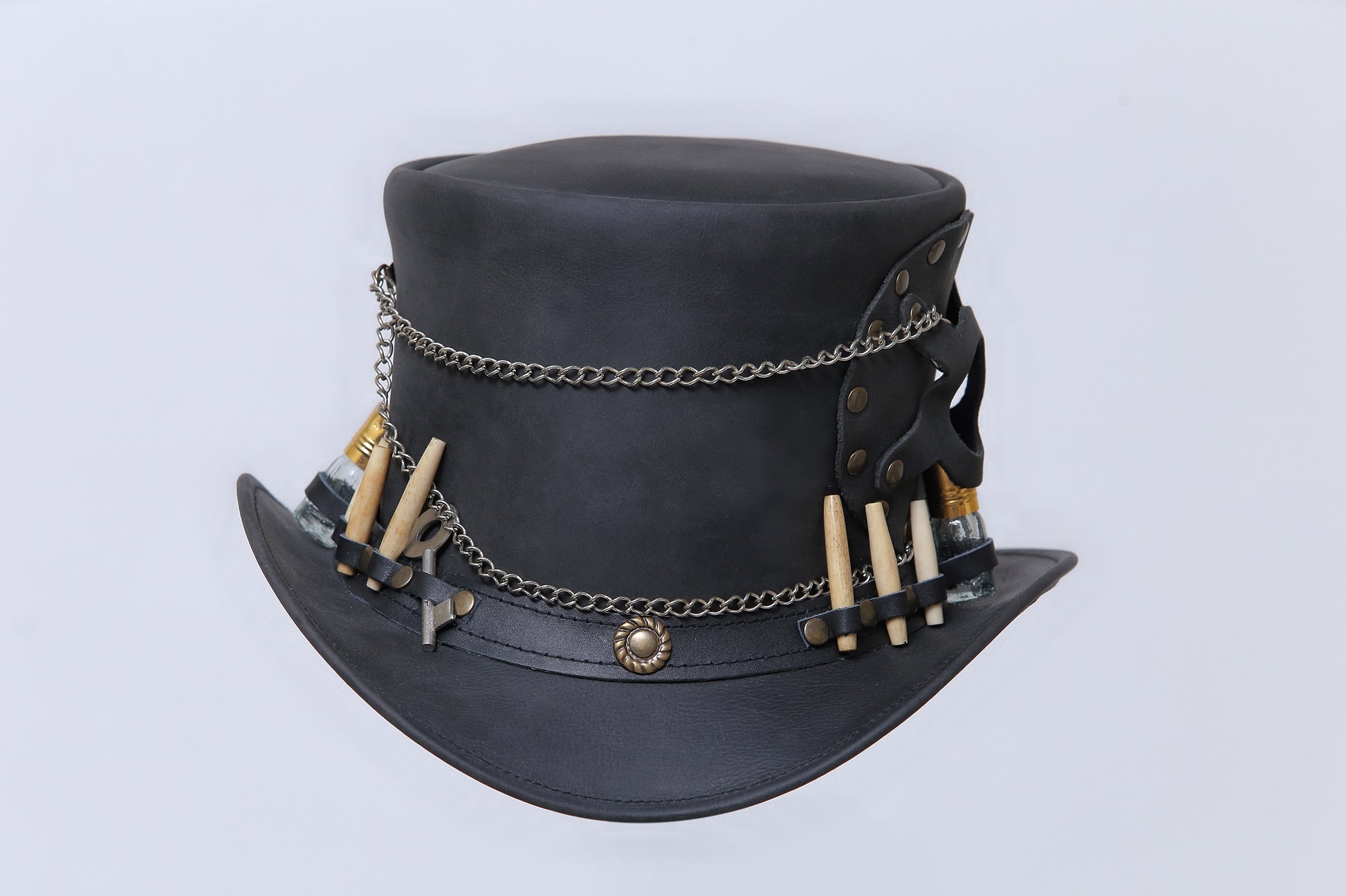 Rustic Cowhide Cowboy Hat Leathers Crafted