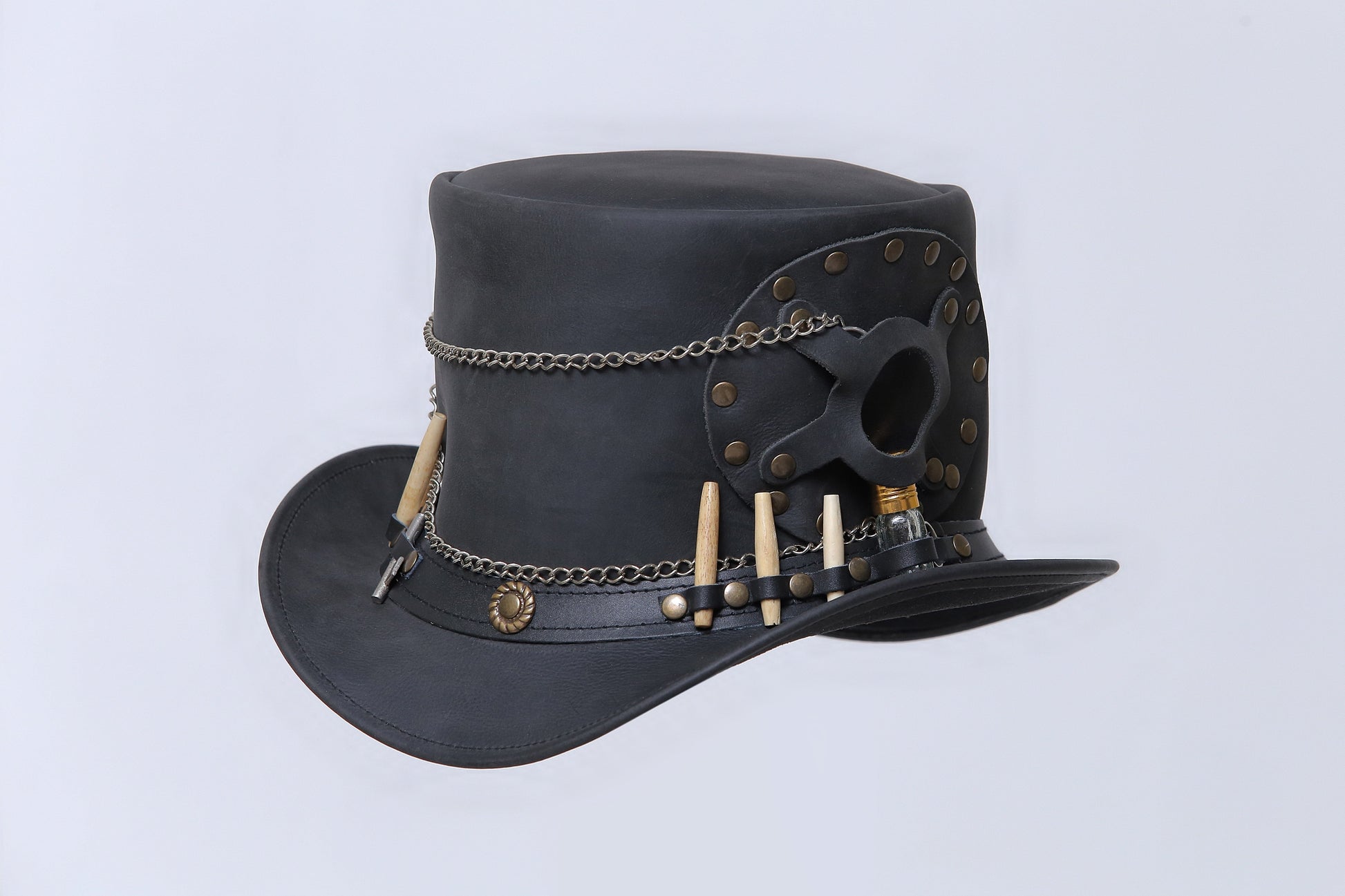 Rustic Cowhide Cowboy Hat Leathers Crafted