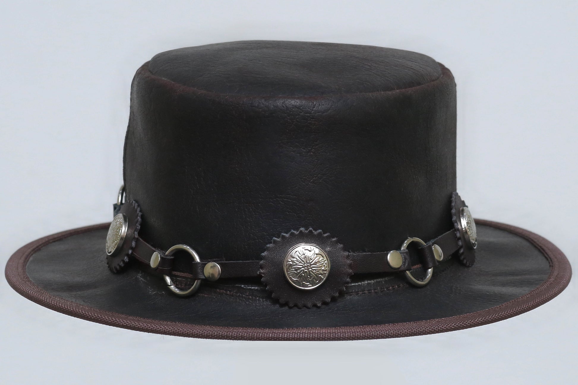 Rawhide Rancher Leather Cowhide Hat Leathers Crafted