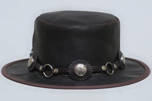 Rawhide Rancher Leather Cowhide Hat Leathers Crafted