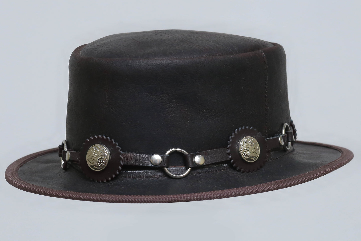 Rawhide Rancher Leather Cowhide Hat Leathers Crafted