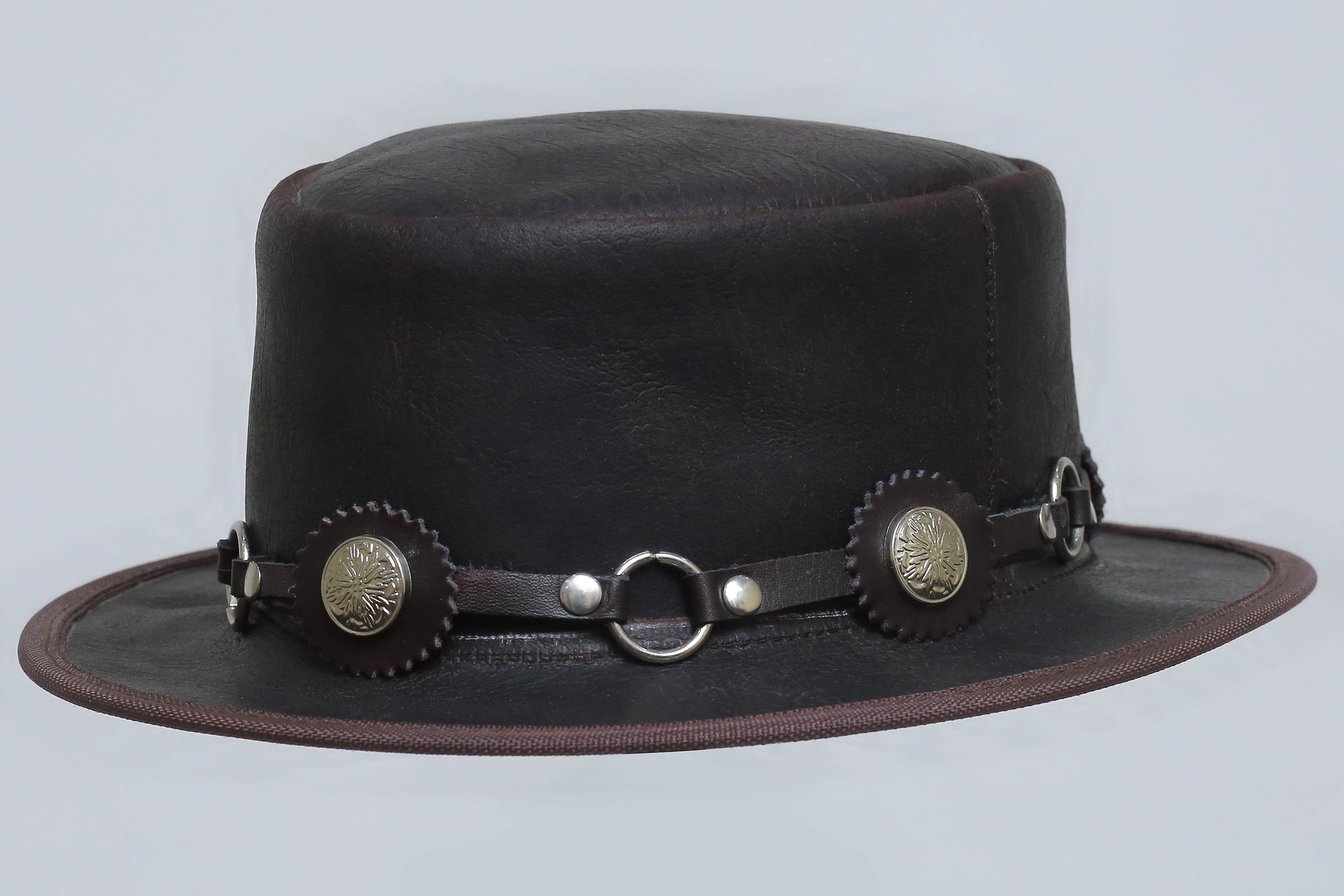Rawhide Rancher Leather Cowhide Hat Leathers Crafted