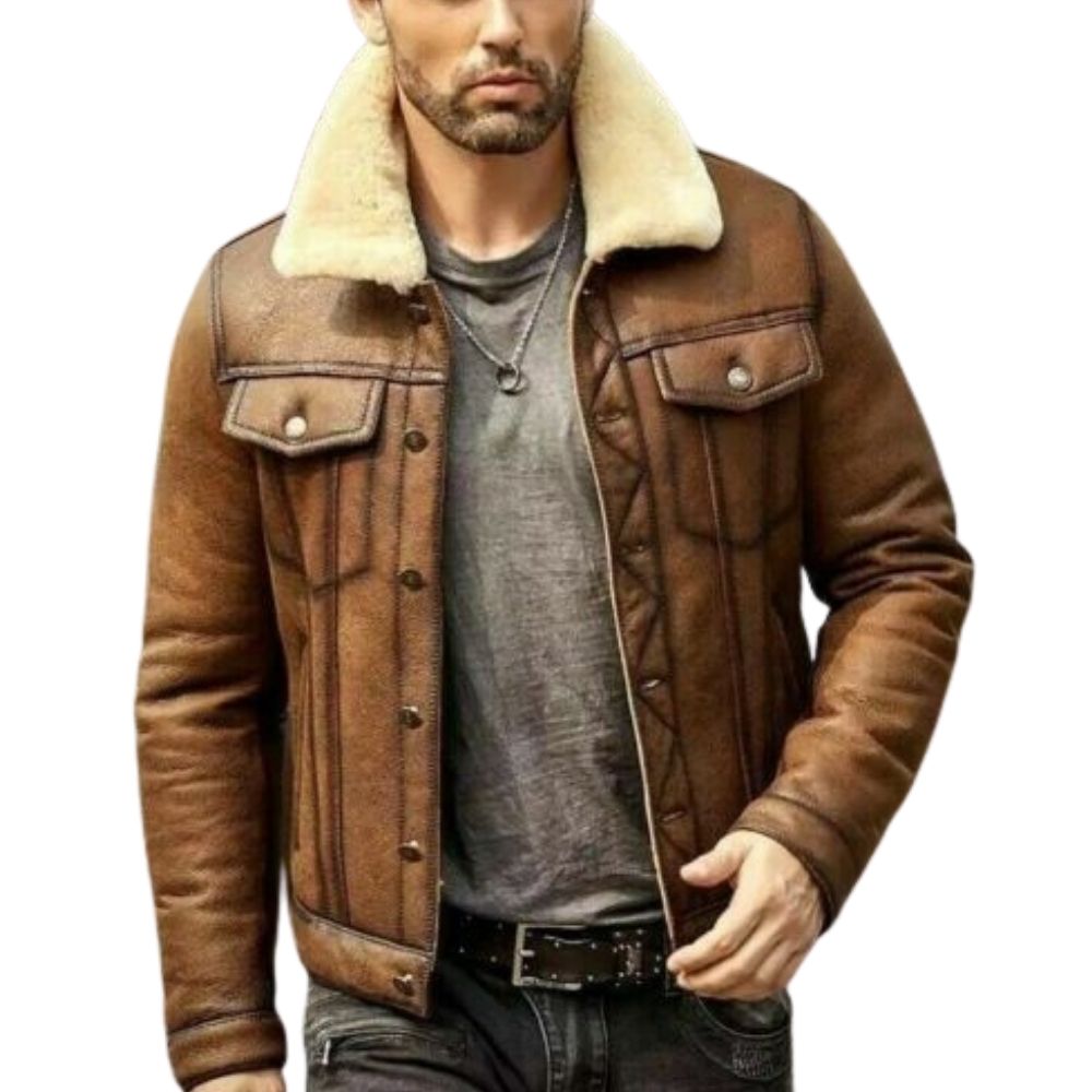 "Fox Fur Jacket for MEN" Leathers Crafted