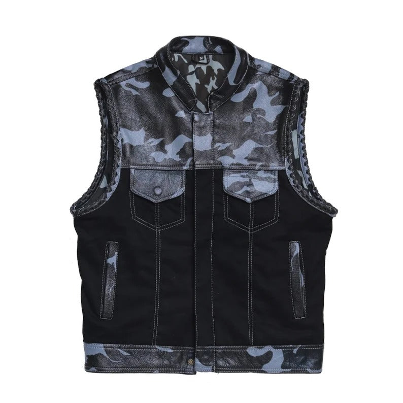 Outdoor leather vest/Riding vest Leathers Crafted