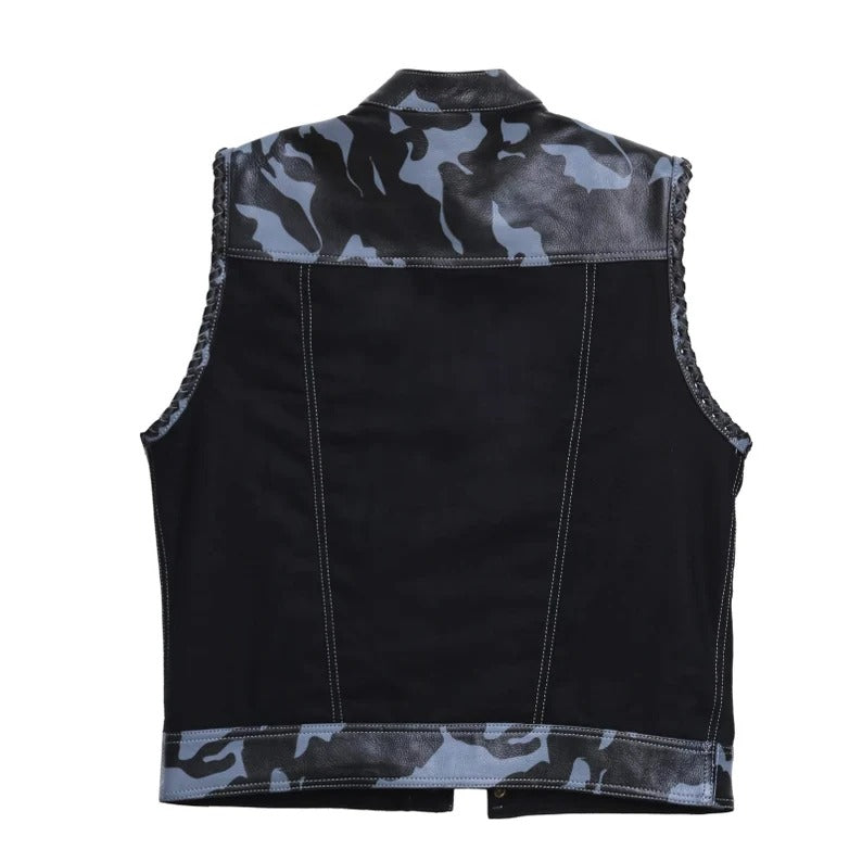Outdoor leather vest/Riding vest Leathers Crafted