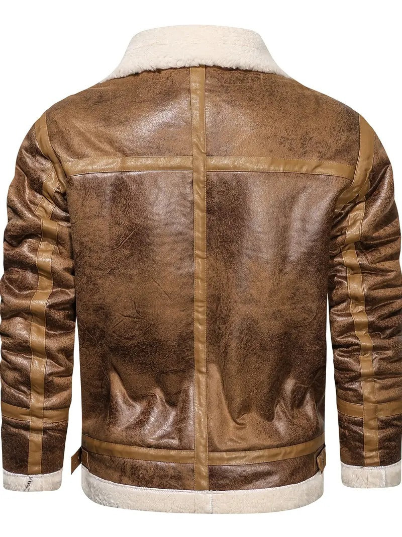 Matte Brown Leather Fur Jacket – Luxe Warmth with a Rugged Edge Leathers Crafted