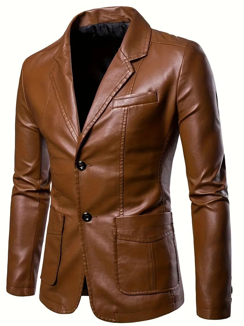 Sophisticated Dark Brown Leather Coat – Timeless Style and Comfort Leathers Crafted