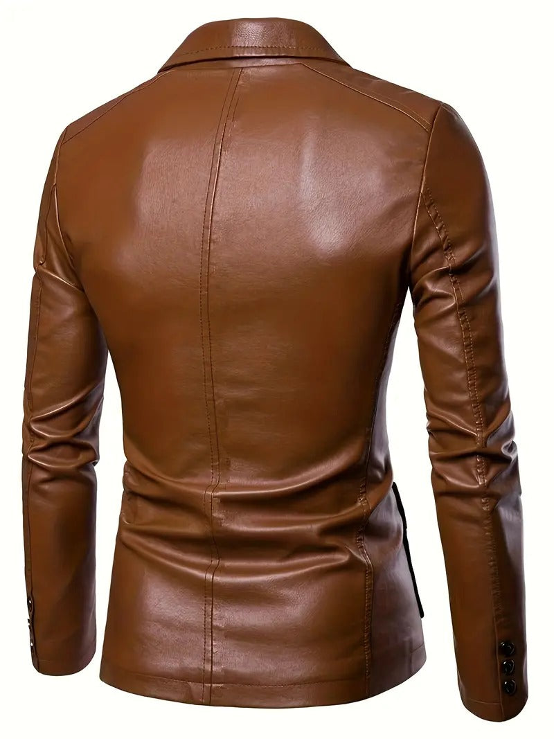Sophisticated Dark Brown Leather Coat – Timeless Style and Comfort Leathers Crafted