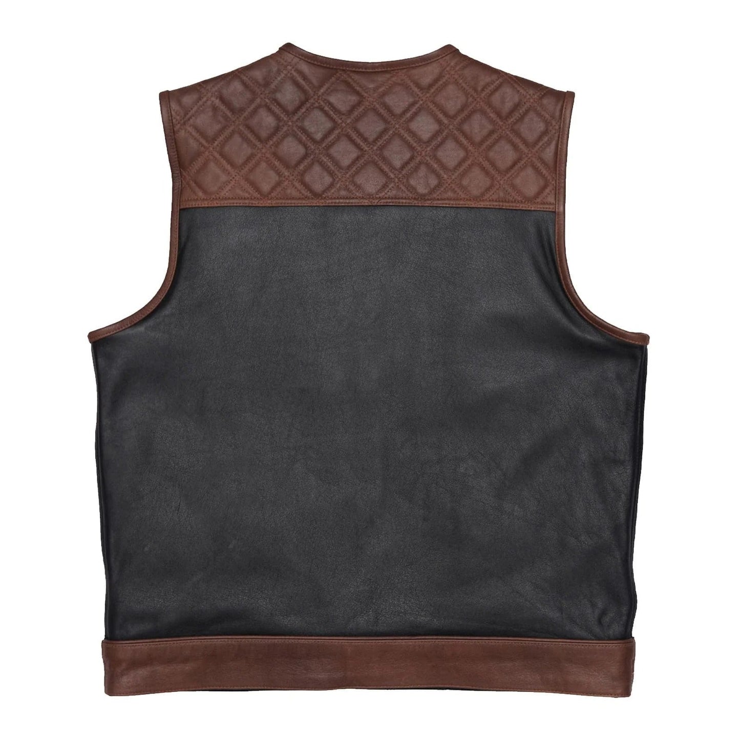 Enduring Style: Charming Brown Leather Biker Vest Leathers Crafted