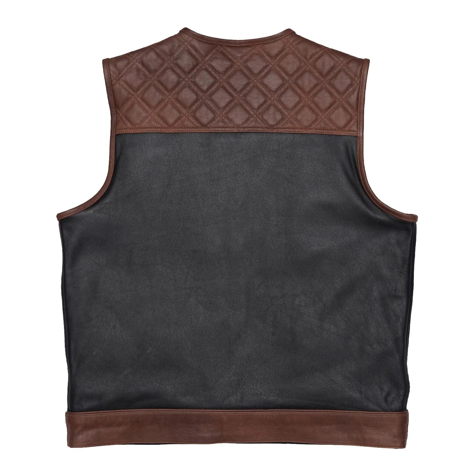 Enduring Style: Charming Brown Leather Biker Vest Leathers Crafted