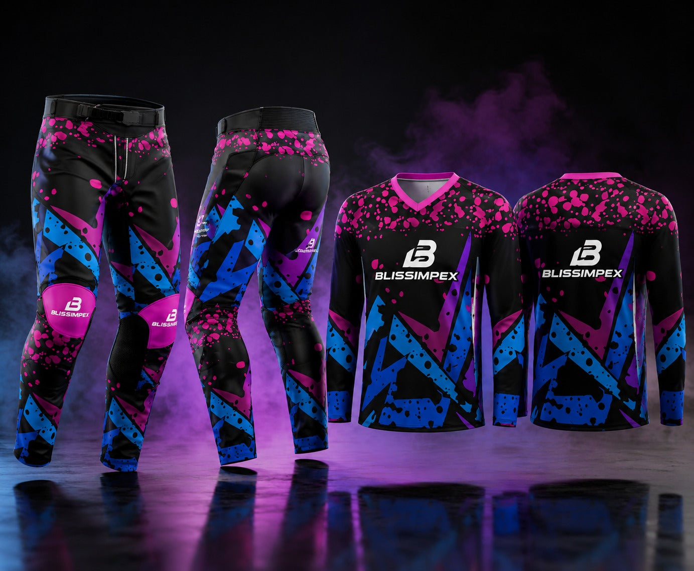 Bliss MX PINK AND BLUE Motocross Gear Set | Premium Jersey & Racing Pants (Copy)