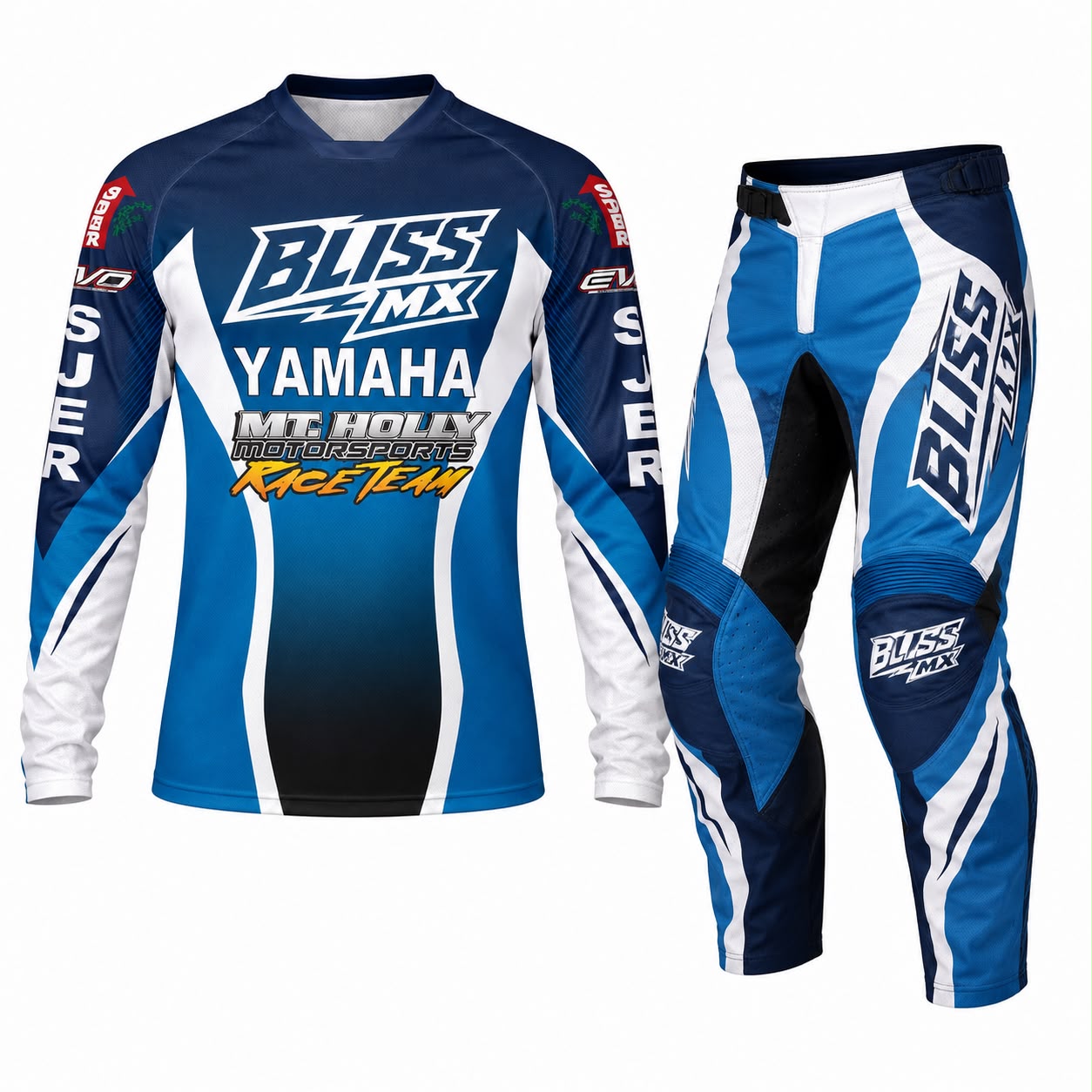 Blissimpex Blue Motocross Gear Set | Premium MX Jersey &amp; Racing Pants | Dirt Bike Racing Apparel | Enduro &amp; Off-Road Riding Gear