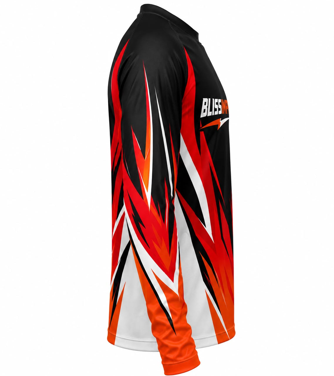 Custom Black Red Motocross Jersey