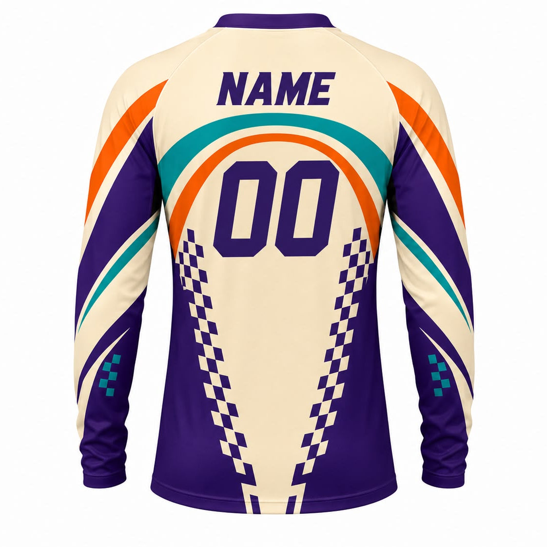 Custom Purple & Cream Motocross Jersey