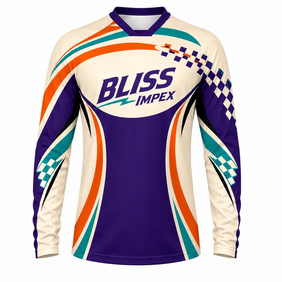 Custom Purple & Cream Motocross Jersey