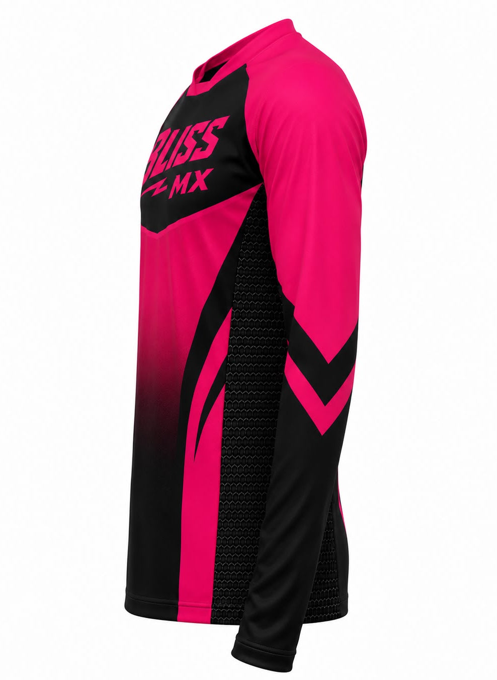Bliss MX Pink & Black MX Jersey, Custom MOTOCROSS Jersey