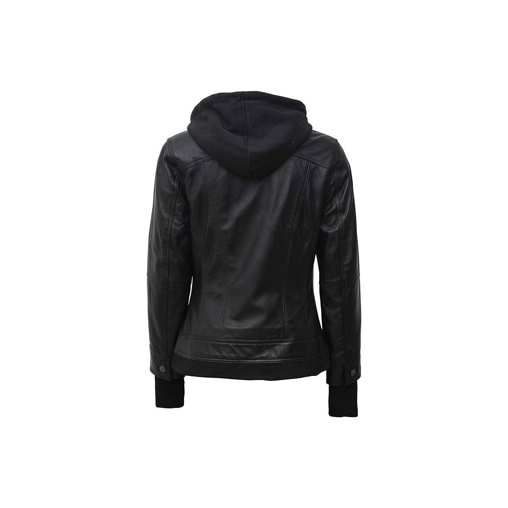 Women Black Polo Leather Shirt Leathers Crafted